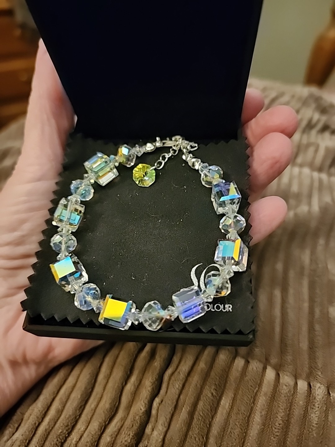 Lady Colour Crystal Bracelet AB Gorgeous Sparkling Jewelry Gift New In Box