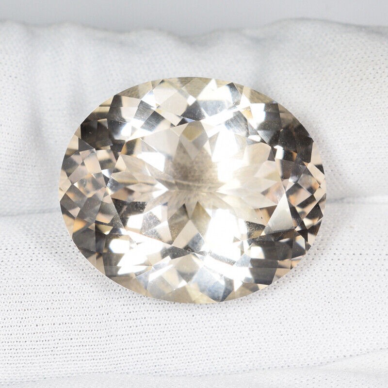 53.15 ct TOP LUSTROUS LIGHT CHAMPAGNE COLOR NATURAL TOPAZ Oval See Vdo 9206 LT