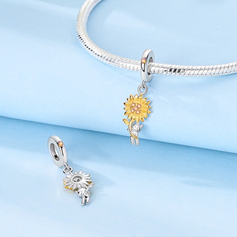 Optional Original 925 Sterling Silver Flowers Charms AAA CZ For Women Bracelets