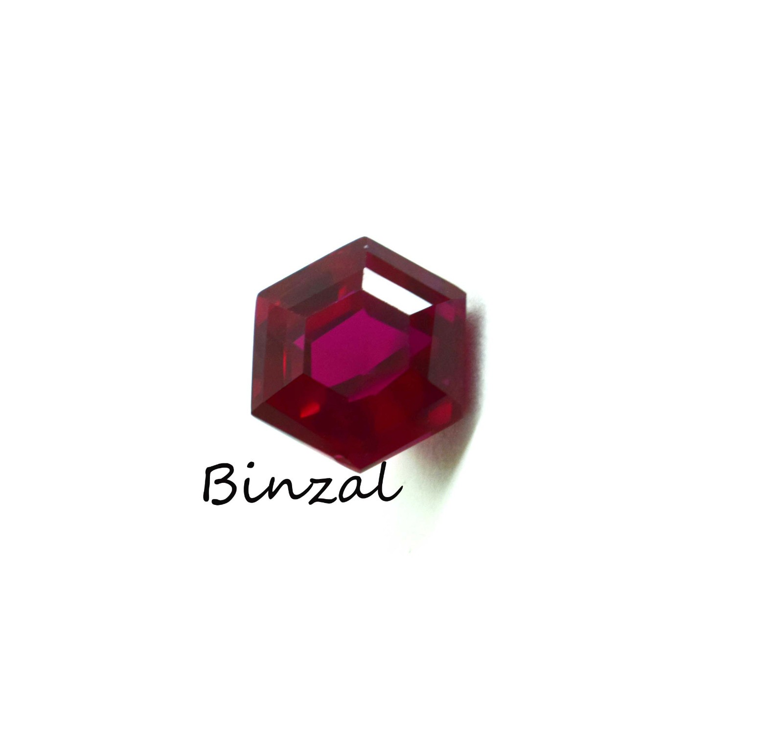 5Ct Deep Pigeon Blood Ruby Hexagon Cut Loose Gemstone Red Burma Myanmar Ruby
