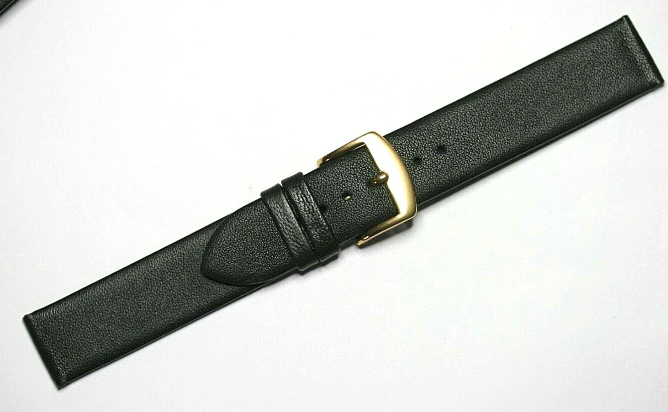 SMOOTH SOFT LAMB LEATHER FRENCH WATCH STRAP BLACK 10MM – 20MM £11.95 ROCHET ZRC