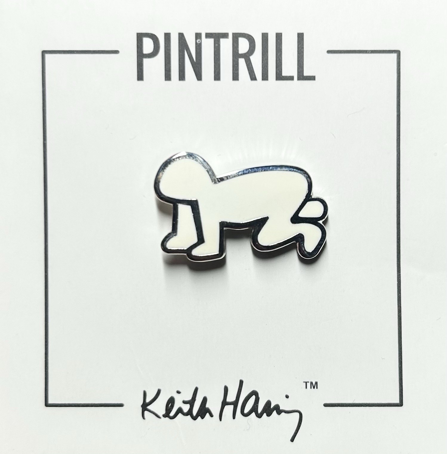 Keith Haring Radiant Baby White Enamel Pin (Sold Out Limited Collectors Item)
