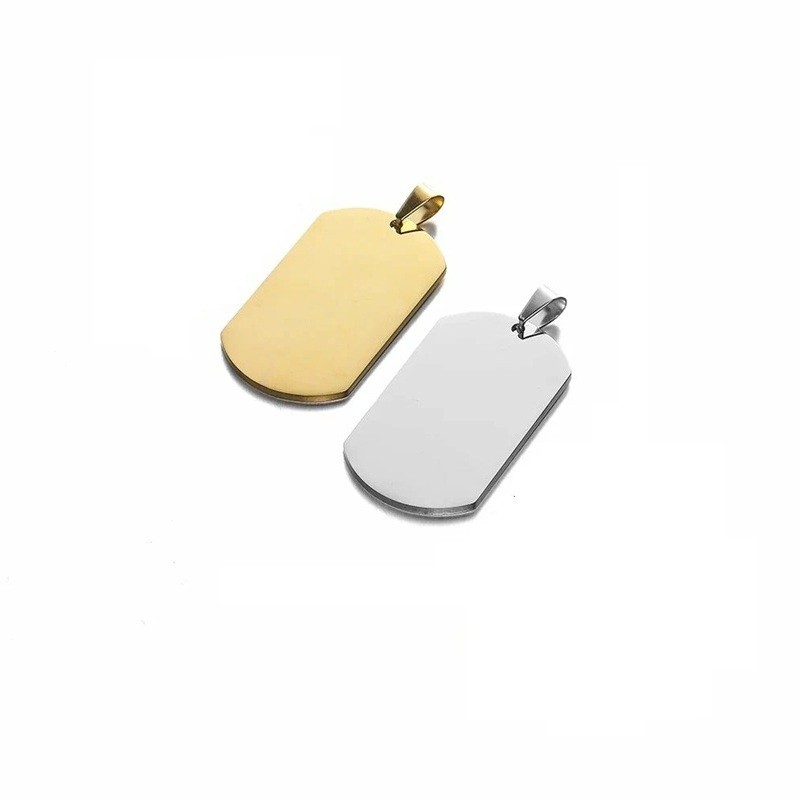 Stainless Steel Medical Alert ID Pendant Necklace Dog Tag Personalized Engraving