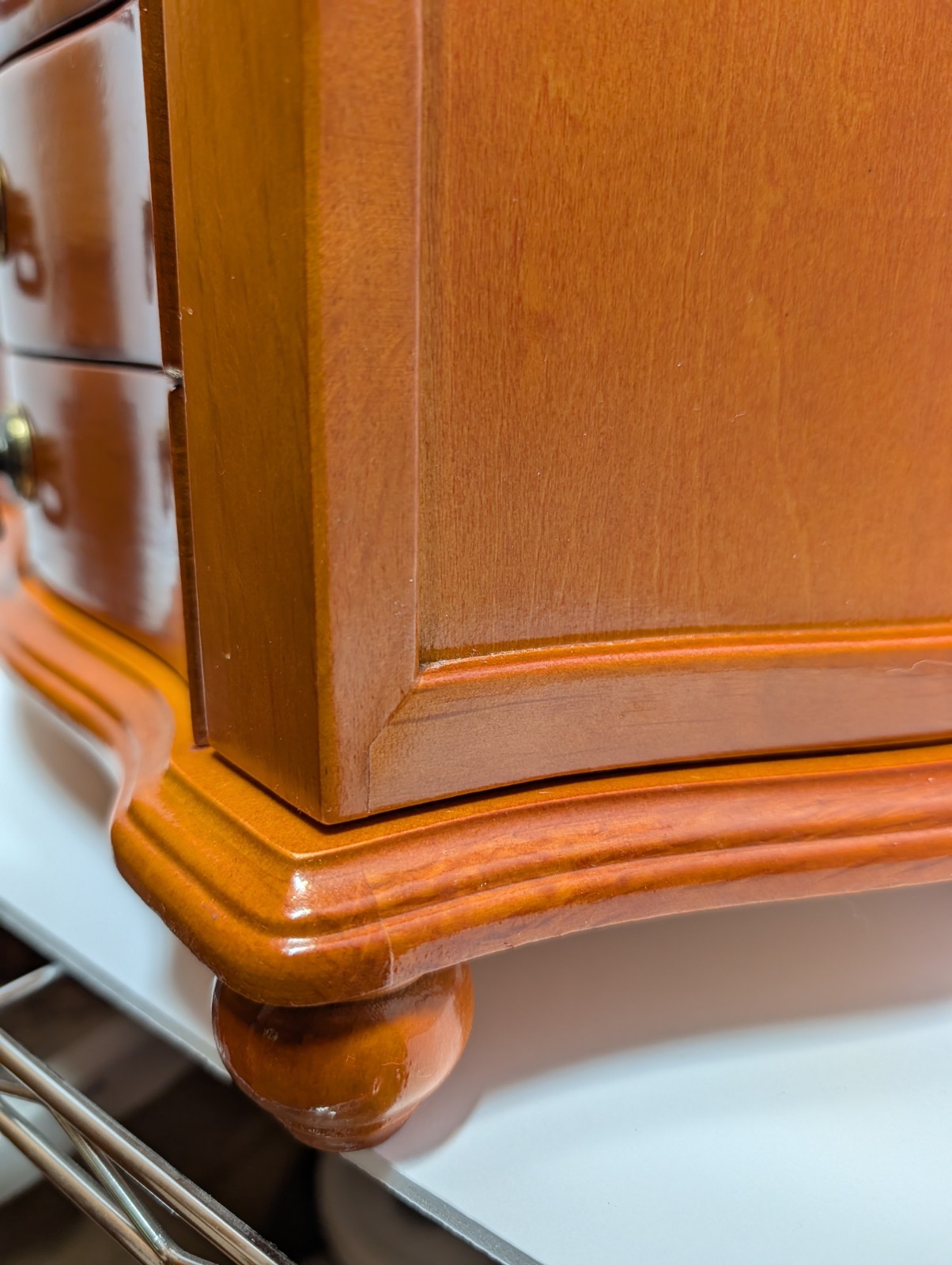 Vintage Solid Wood Jewelry Cabinet – Table Top Armoire 15.5”x13”x8.25” Nice!