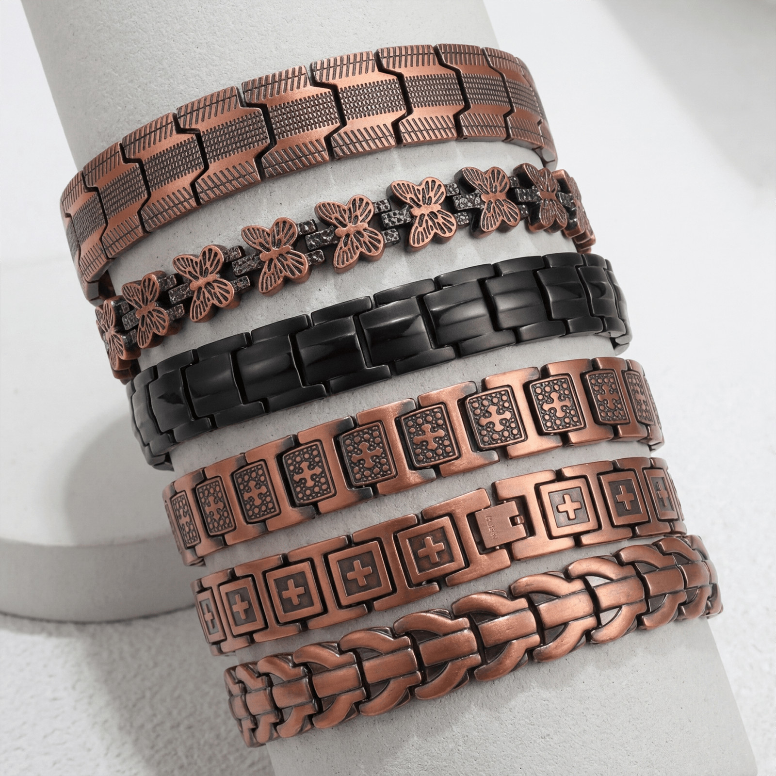 Men’s Bracelet Magnetic Therapy Arthritis Pain Relief Pure Solid Copper Bangle