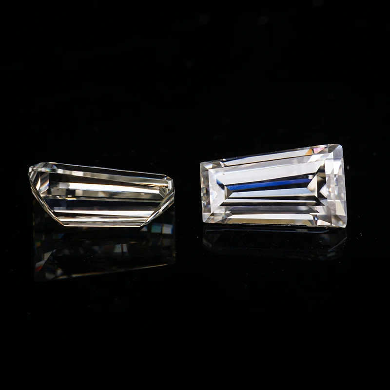 Trapezoid Shape 1x2x3mm White Cubic Zirconia Stone 5A Synthetic CZ For Jewelry