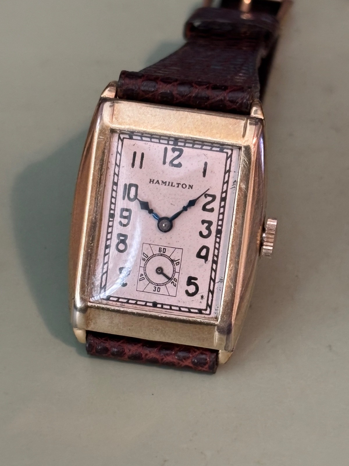 1932 Hamilton “Gladstone” 987F 14K Yellow Gold Filled Wristwatch
