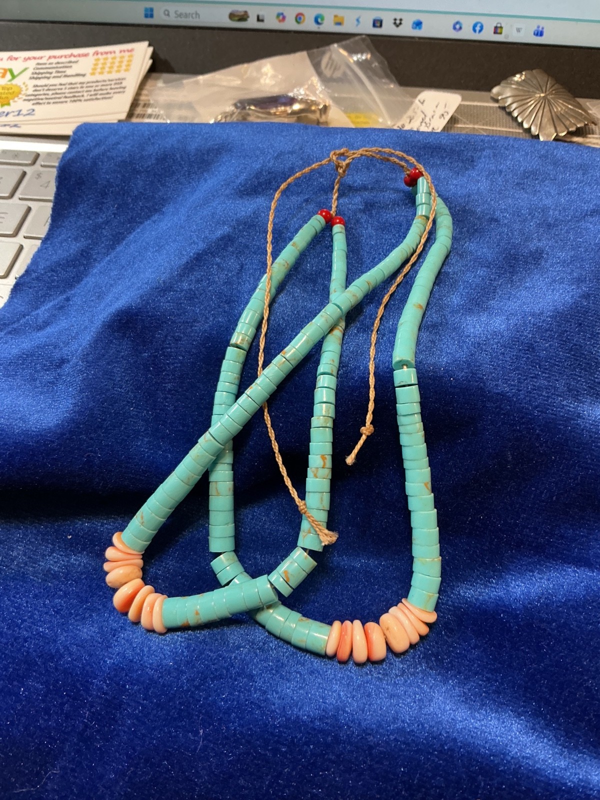 VINTAGE SOUTHWEST N . A. FAUX TURQUOISE JACKLAS