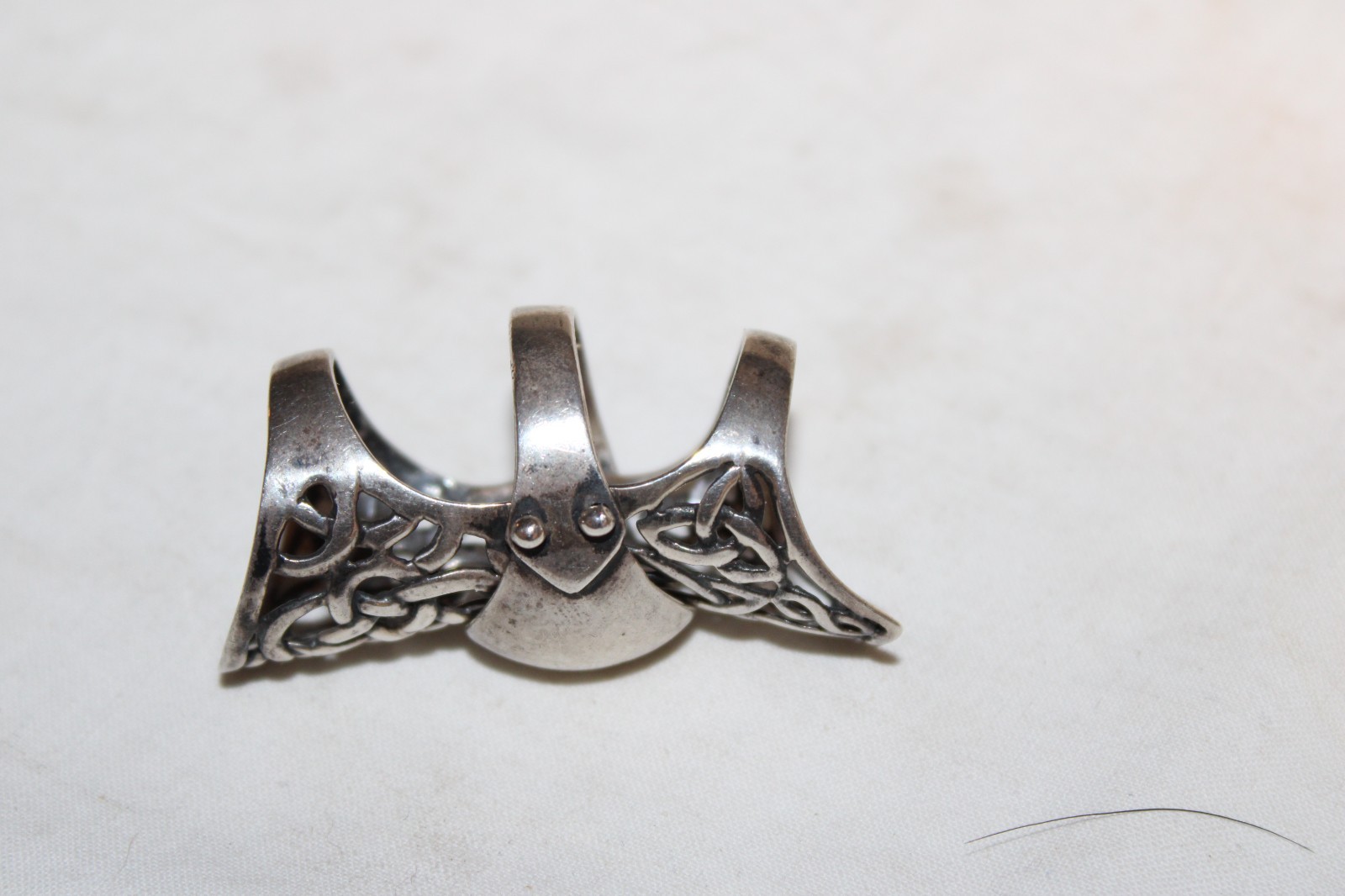 Vintage Full Finger Armor Joint Knuckle Men Women 925 Sterling Silver Ring