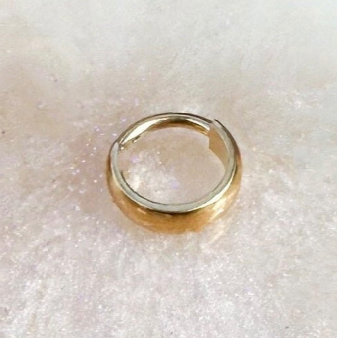 Titanium Gold Thick Septum / Daith / Cartilage Clicker. 16G. 8mm or 10mm.