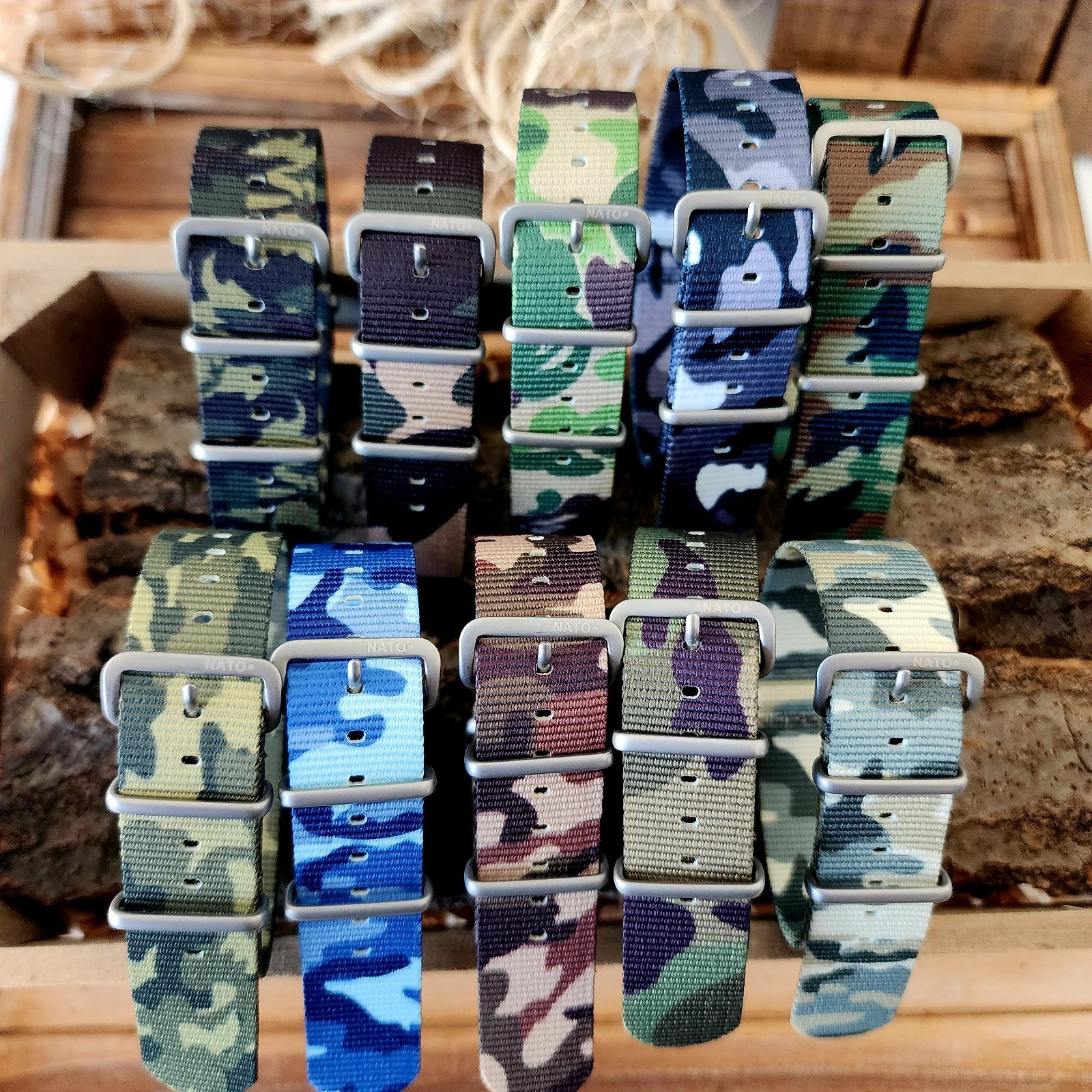 NATO G10 CAMO Ballistic nylon Military strap MoD Spec Army Navy Marine watchband