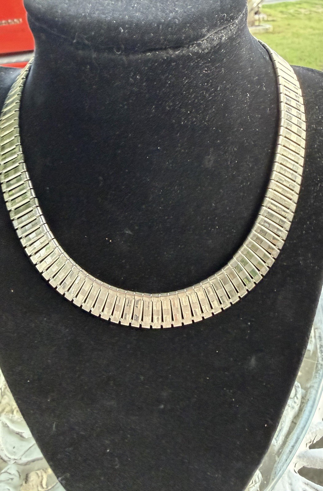 Park Lane Silver Tone Cleopatra Style Choker Necklace 14” To 17”