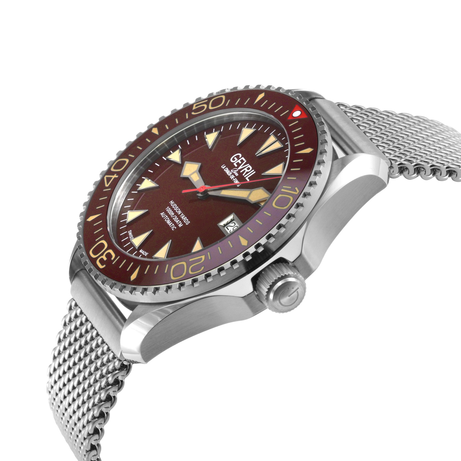 Gevril Men’s 48848B Hudson Yards Diver Swiss Automatic Stainless Steel Watch
