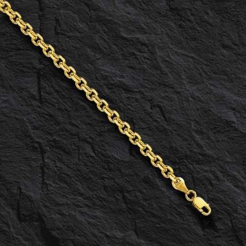 14k Yellow Gold 18″ Solid Cable Link Pendant Chain/Necklace 1.4 mm 2.3 grams