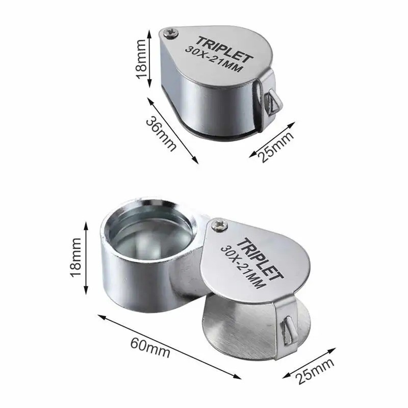 NEW 30X Jewelers Loupe Magnifier Jewelry Coin Loop Magnifying Glass Eye Pocket