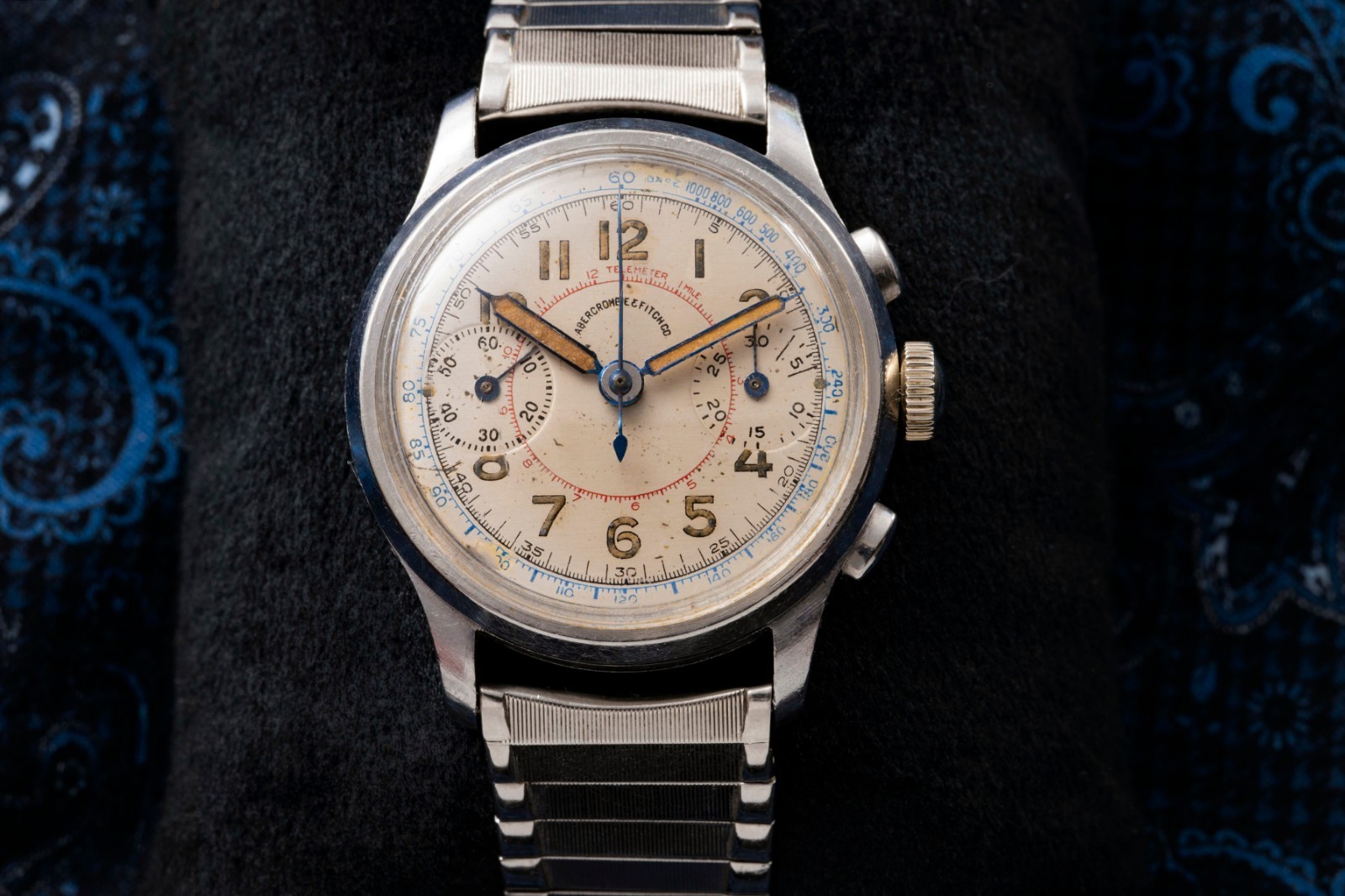 Abercrombie & Fitch Heuer Chronograph Watch – Valjoux 23 – Telemeter – 1940s