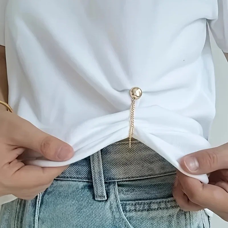 3PCS T Shirt Shortening Clip Adjustable Buckle Hem Fix Magnetic Waist Button