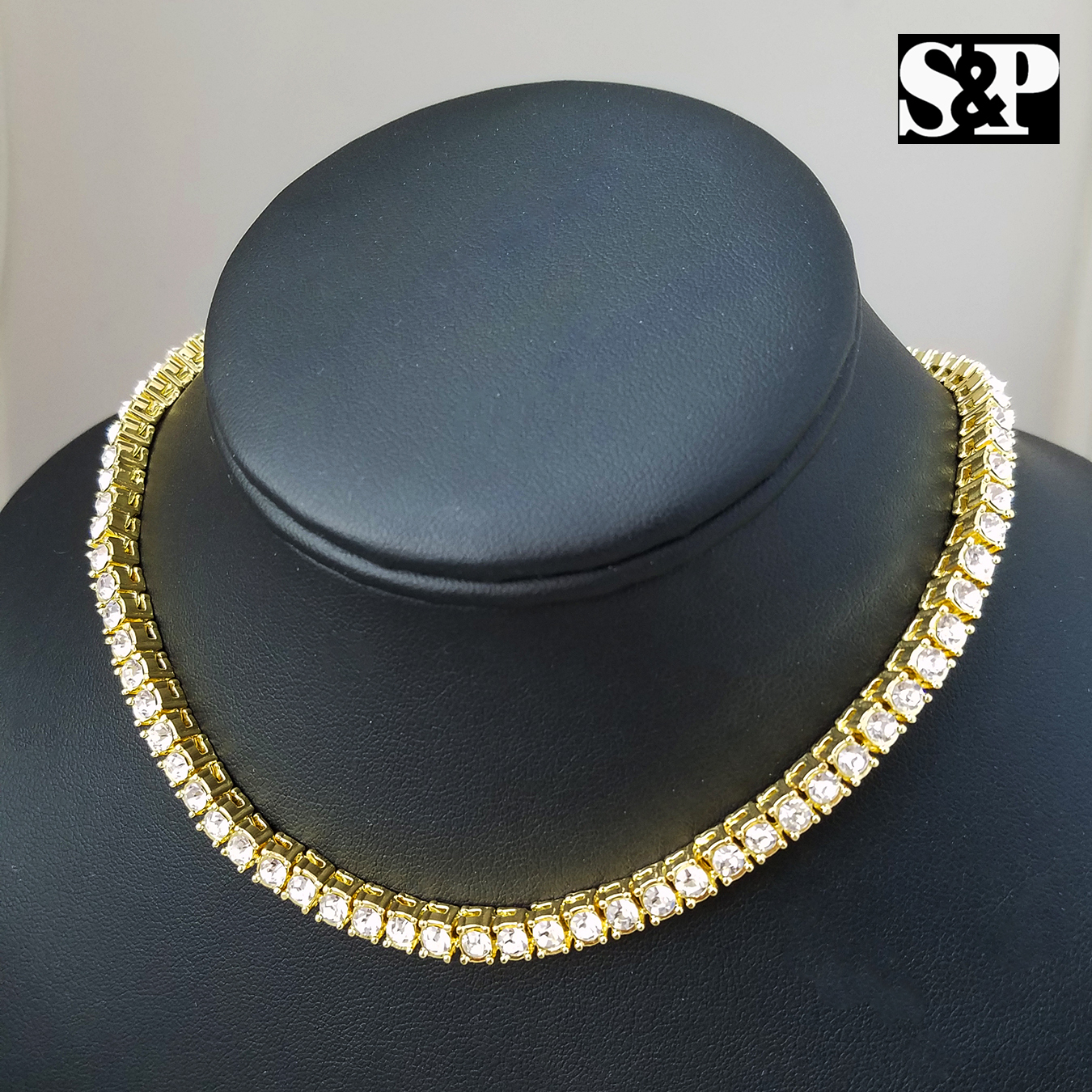 The World is Yours Pendant & 18″ Full Iced Cuban & 1 ROW Tennis Choker Chain Set
