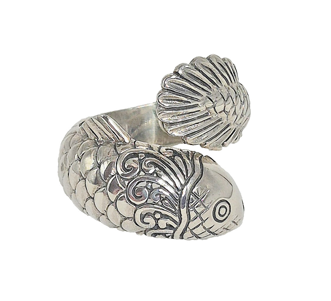 Bali Legacy Sterling Silver Koi Fish Ring Size 7 (6.10 g)