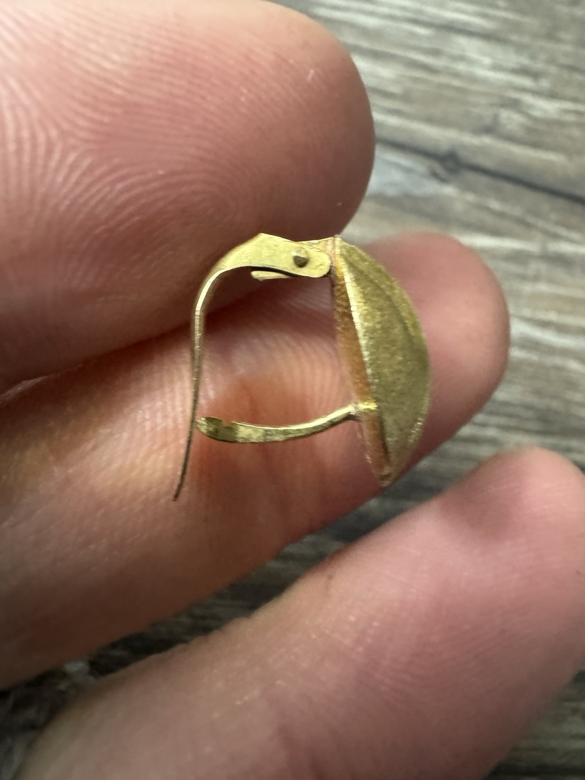 Vintage Unique 18K Yellow Gold 2 Gram Pierced Hoop Earrings