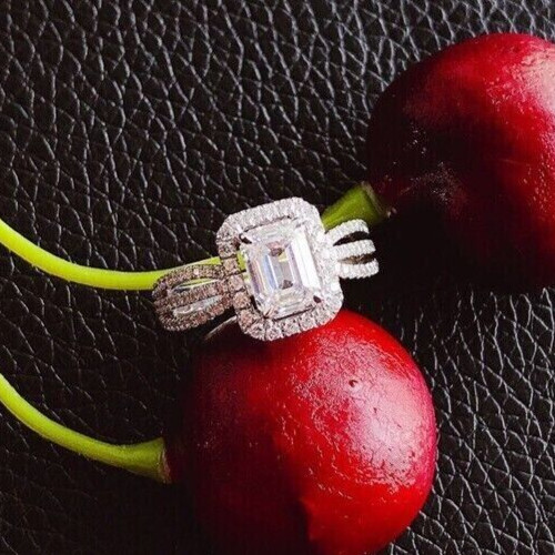 2.65 CT CZ Classic Ring Silver Plated Sweet Halo Proposal Ring Thanksgiving Ring