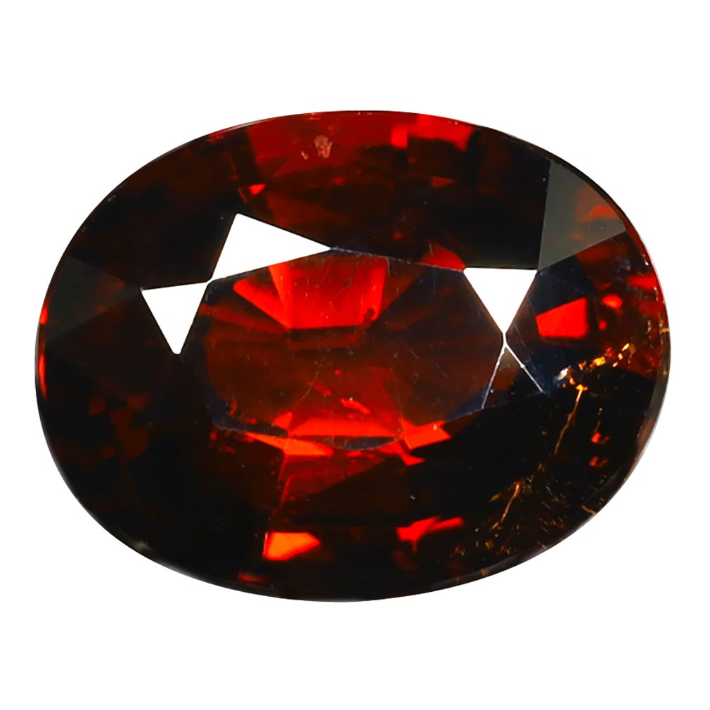 1.51 ct Oval Cut (7.71 x 5.99 mm) Orange Red Natural Spessartite Garnet Gemstone