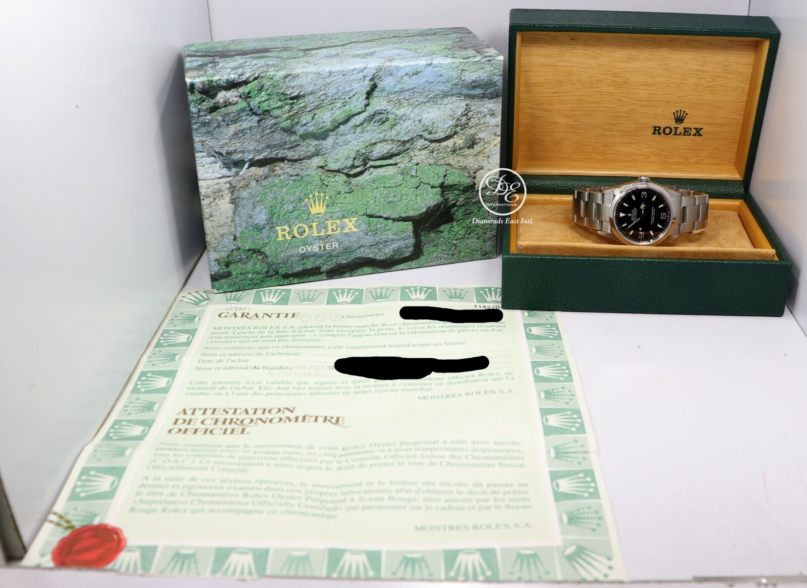 Rolex Explorer I 114270 Steel Oyster Black 36mm Watch Box Papers Mint Condition