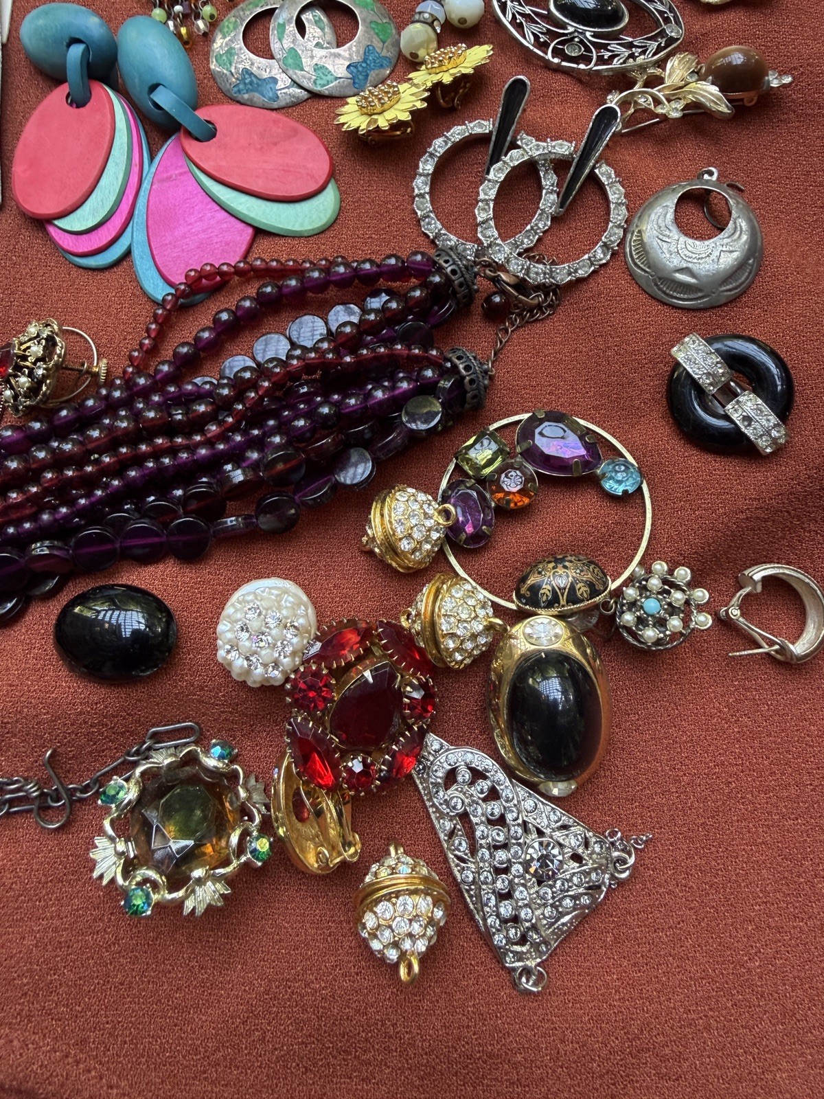Jewelry NWT & used Earrings pins necklaces most intact, some craft pieces