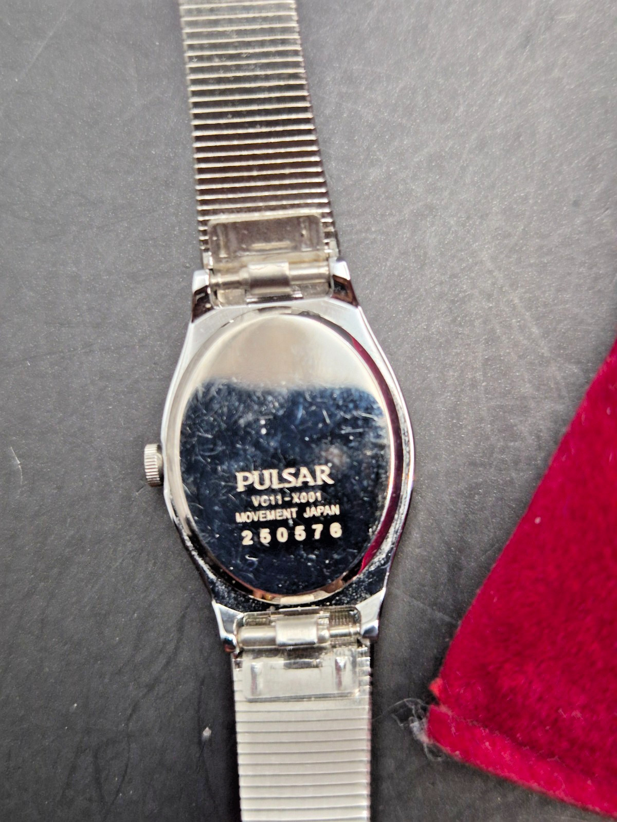 Rare Vintage PULSAR Ladies Dainty Silver Tone Dress Watch-VGC/Working