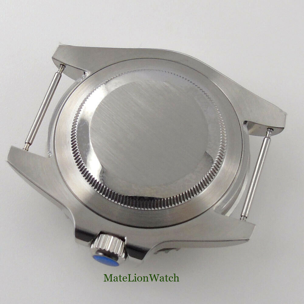 For NH35/NH36 Miyota8215 ETA2836 40mm Sapphire Watch Case Silver/Black Aluminum