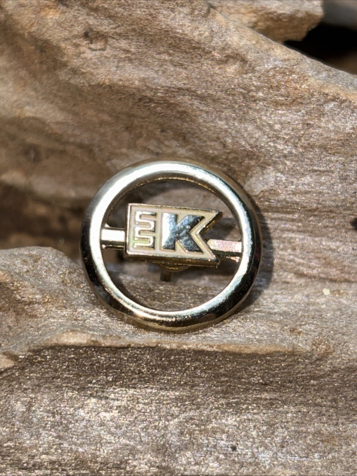 S S Krause 5 Years Anniversary Pin Vintage Gold Color Lapel Pin With Backer