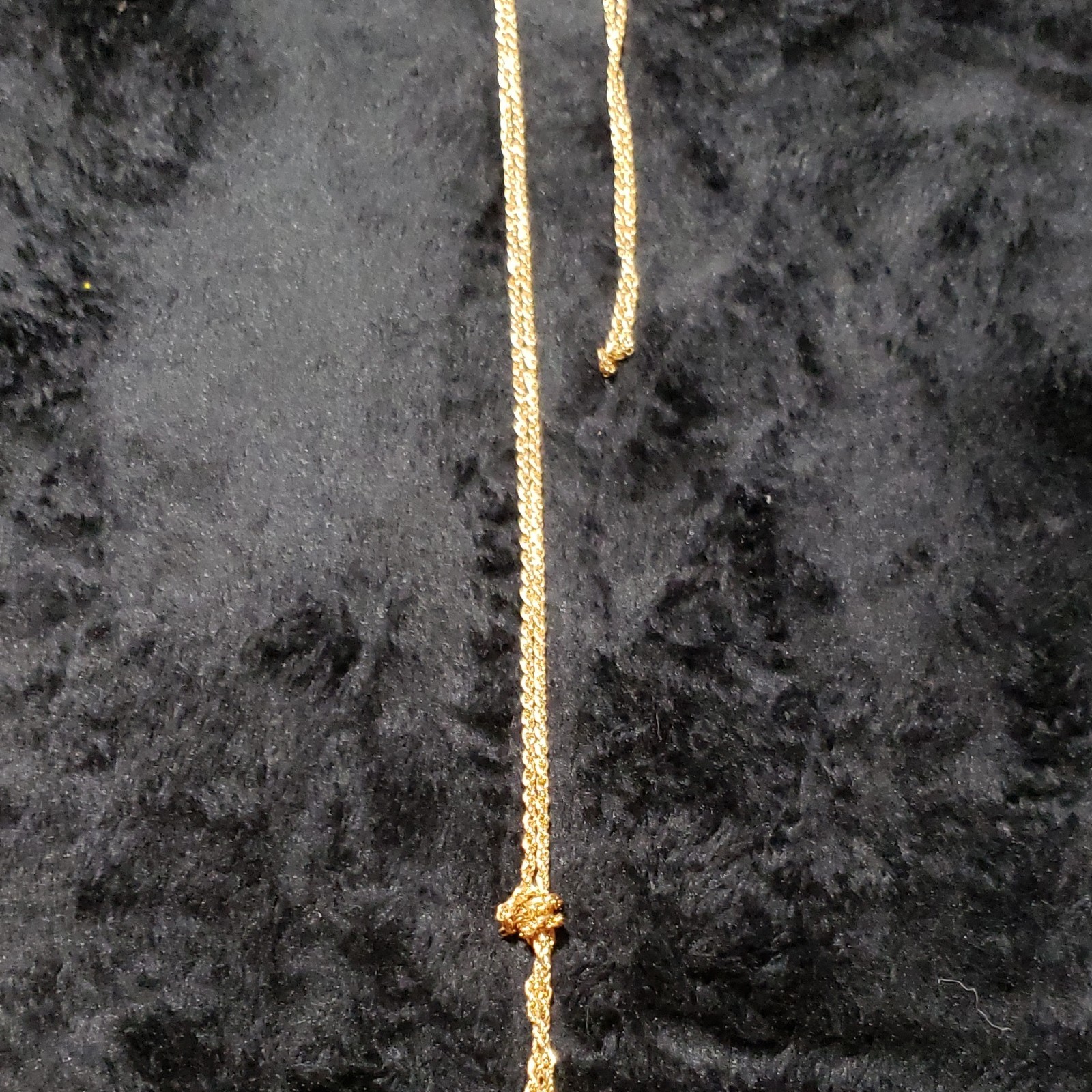Gold Tone Twisted Rope Chain Necklace Metal Chain Style No Stone No Gemstones