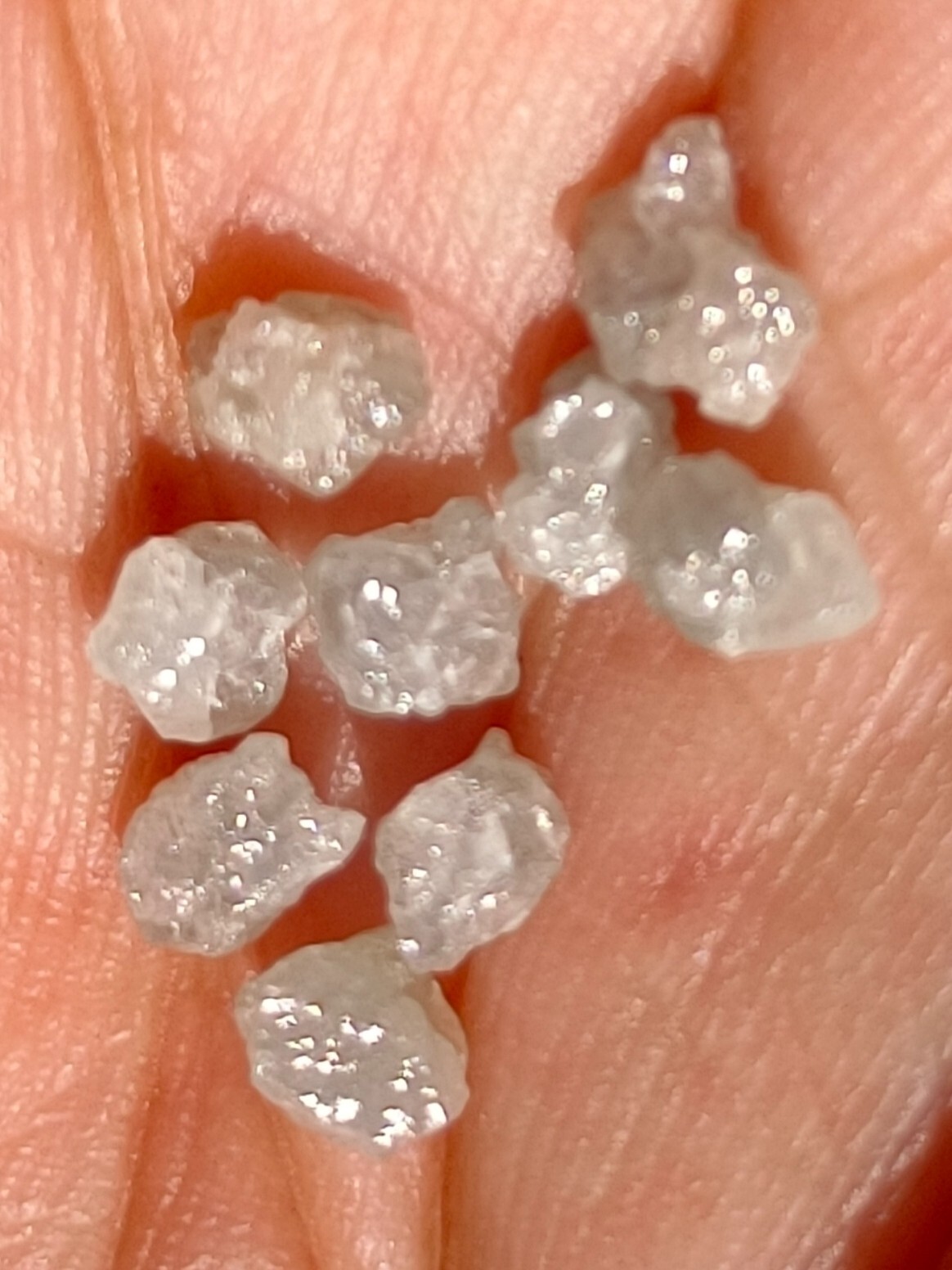 Rough Uncut Shape Diamond 4.00 Ct Whtie Grey Color Natural Loose Diamonds Lot