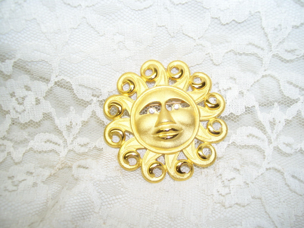 Moon Pin Artist Signed Tana