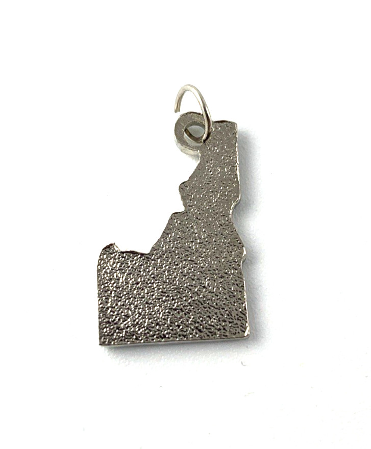 Idaho State Charm Enamel | Silver Plate | Dark Green | 3/4″ | New Old Stock