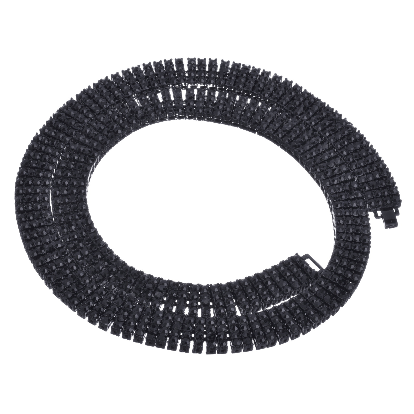 Men’s Fashion Iced 4 mm 4 Layer Round Stone RH Tennis Chain Necklace 30″