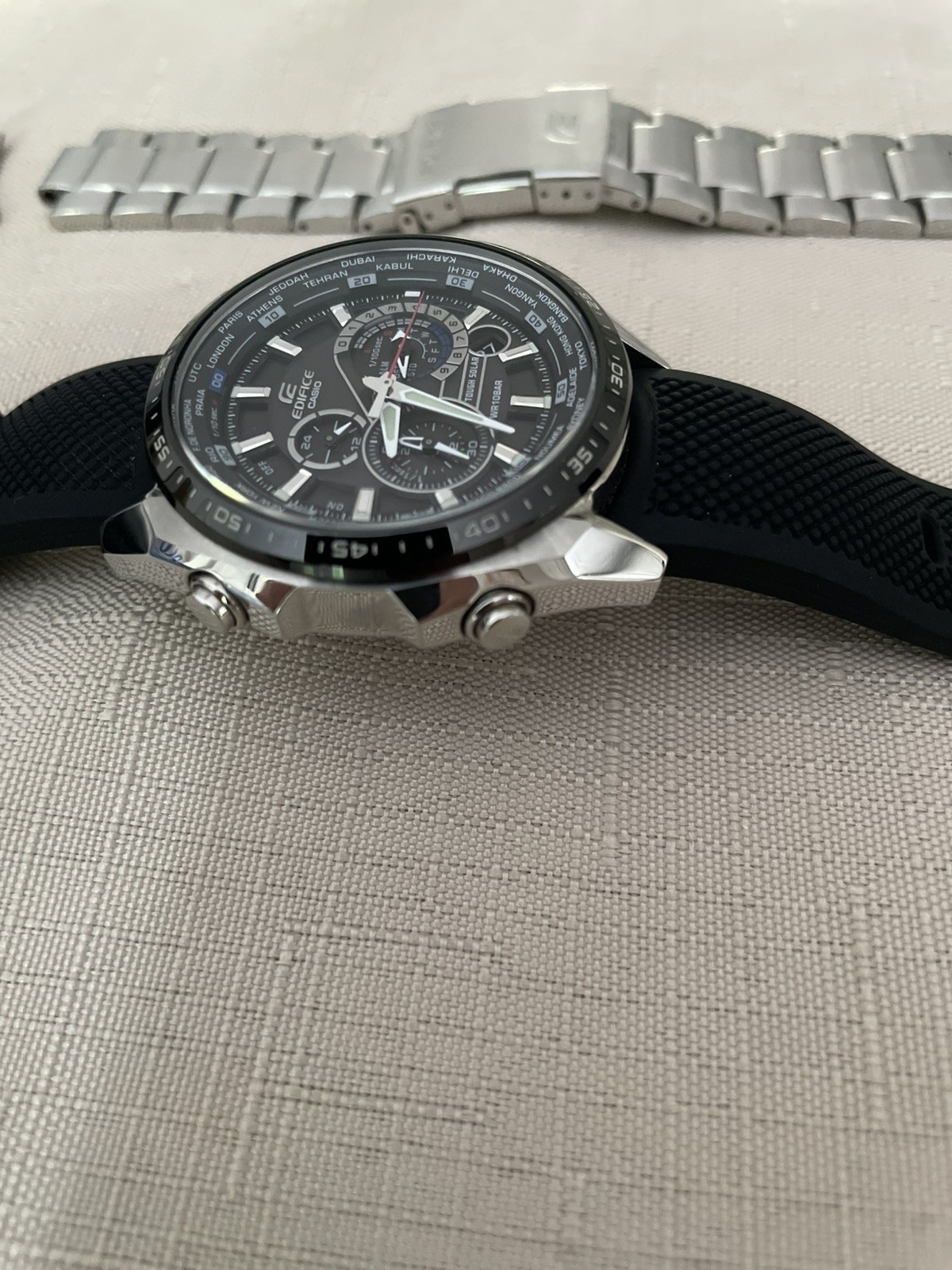 Casio Edifice Tough Solar Chronograph EQS-500 Men Watch-Excellent Condition
