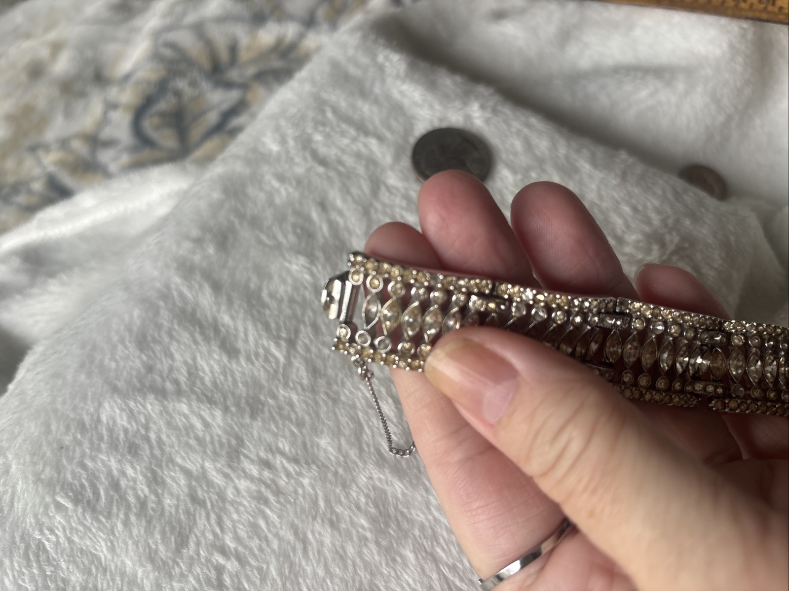 Pedo Vintage Rhinestone Bracelet Silver Tone- My Grandmas