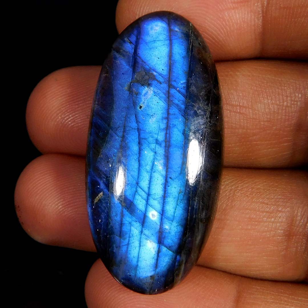 58.85Cts. Natural Incredible Power Labradorite Oval Cabochon Reiki Healing Gems