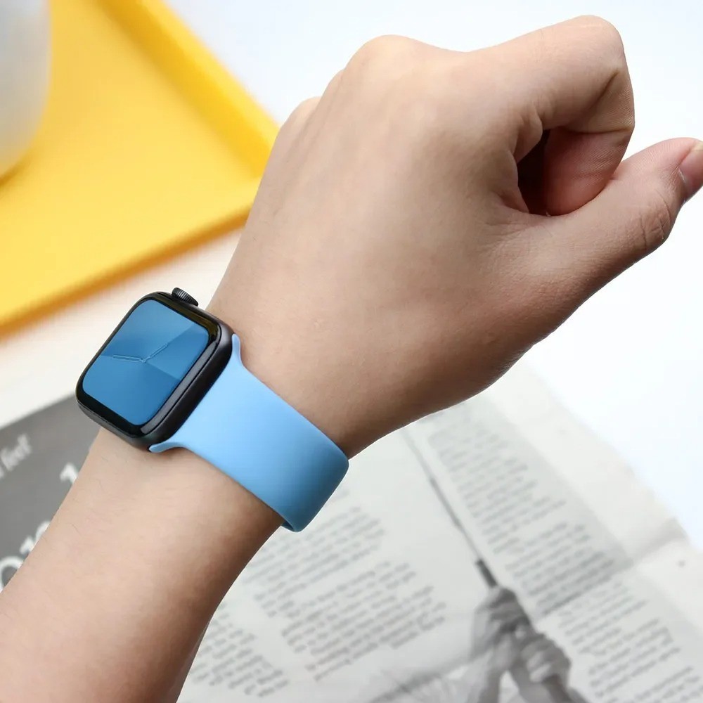 For Apple Watch Series 11 10 9 8 7 6 SE 40/41/42/44/45/46mm Silicone Strap Band