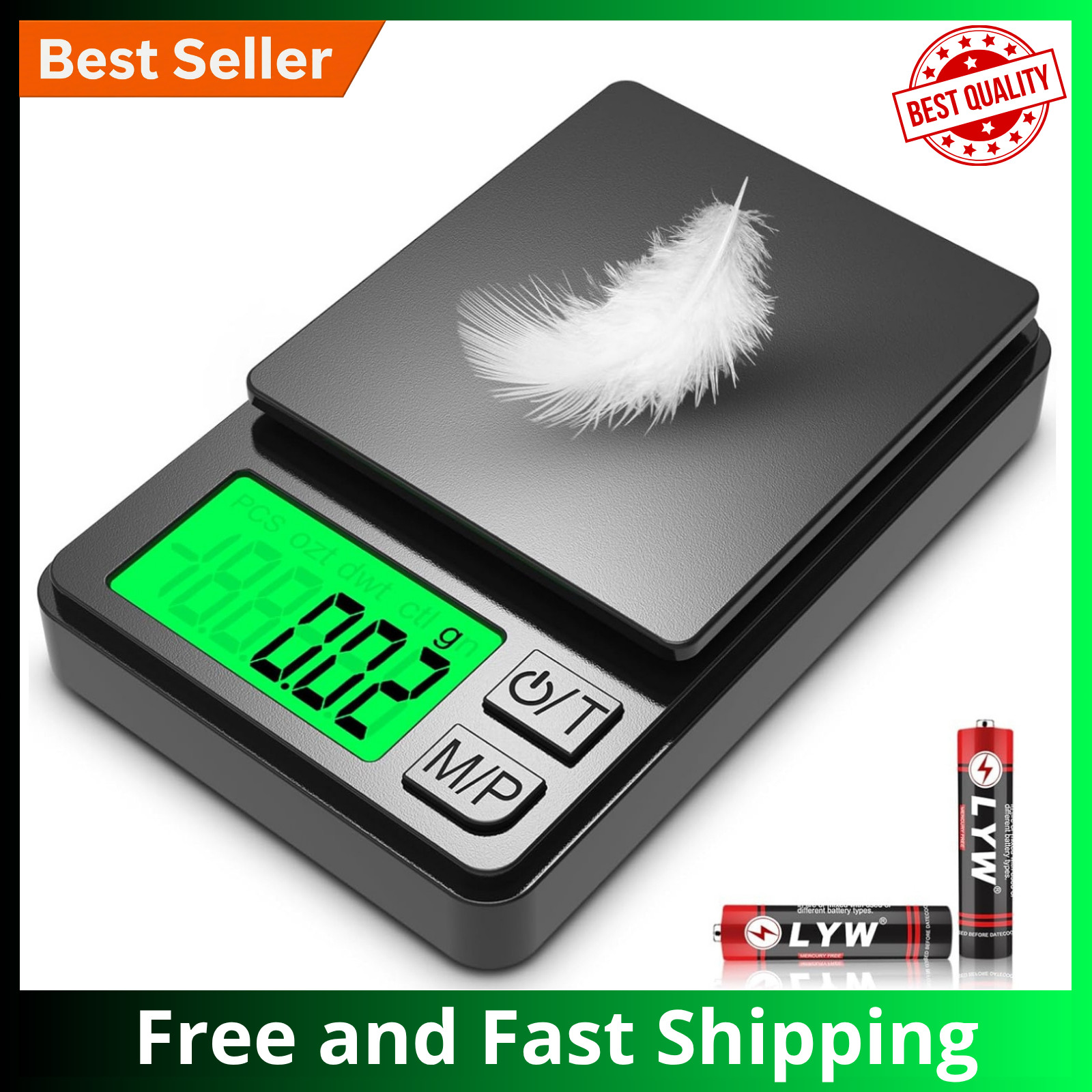Pocket Scale, 1000G X 0.01G Precision Gram Scale, Small Digital Scale Grams Ounc