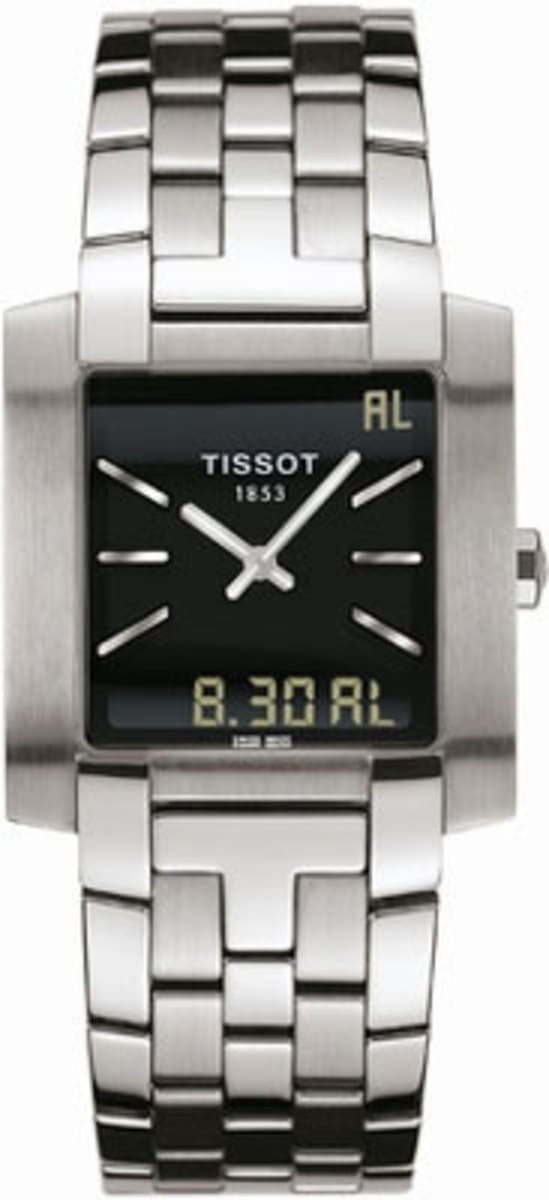 Tissot TXL Square Digital.Swiss watch. Black dial. Steel. L890/990K.T60.1.588.51