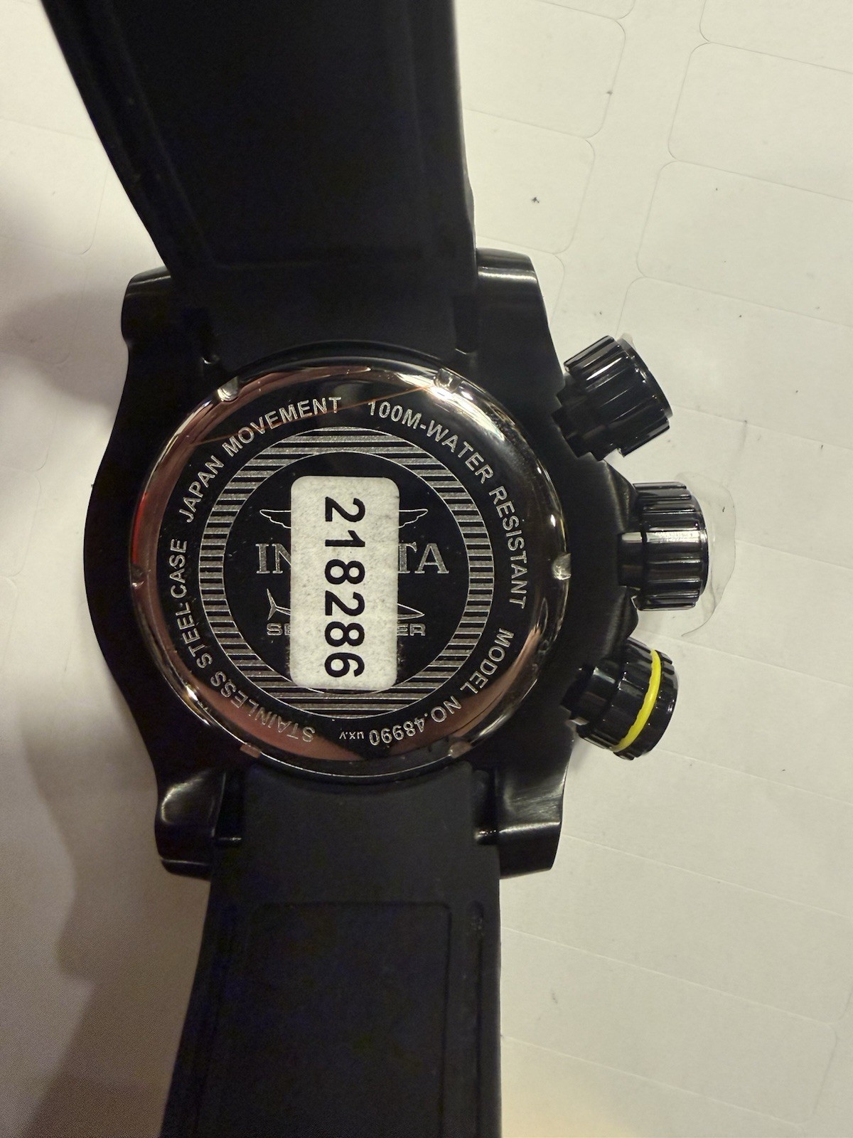 INVICTA 48990 SEA HUNTER BLACK CARBON FIBER CHRONOGRAPH 52MM