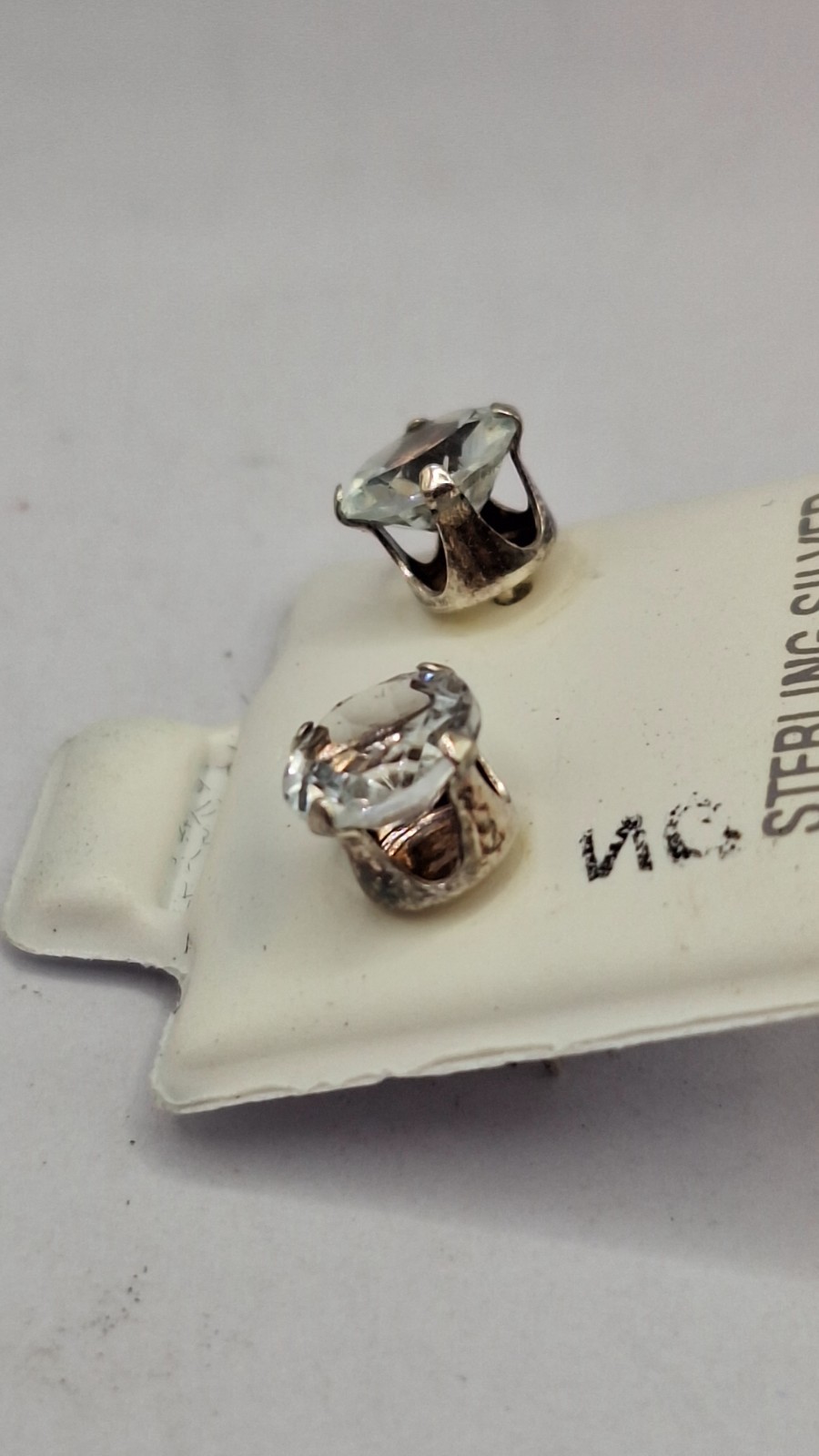 925 Silver Topaz Approx. 1 CT (6x3mm) Designer Earrings.