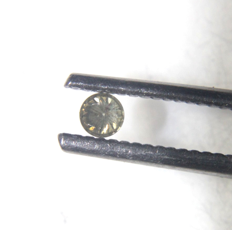 0.11 CTS YELLOW COLOR ROUND SHAPE SOLITAIRE DIAMOND 3.08-3.06×2.00 MM