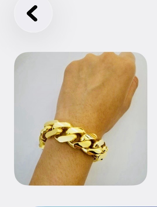 Real 10K Gold Royal Monaco Miami Cuban Link 9″ Chain Bracelet w Box Clasp 20mm
