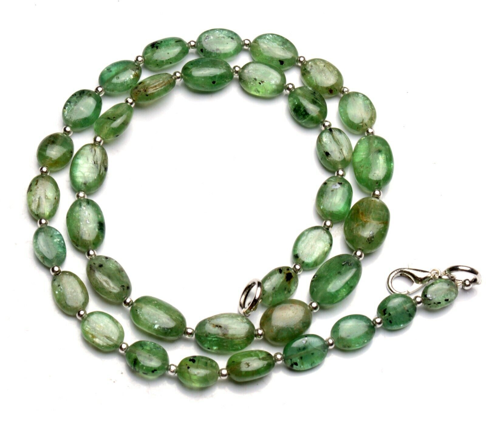 Natural Gem Mint Green Kyanite Oval Nuggets 18″ Necklace 9×7 to 13x9mm Beads