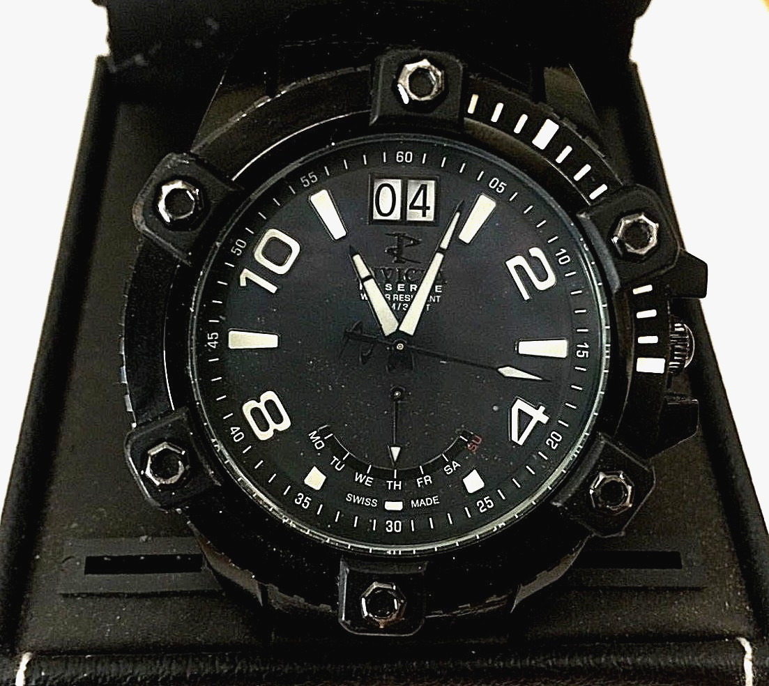 Invicta Reserve Octane 1728 Men’s Quartz Watch Flame Fusion Crystal MOP Dial