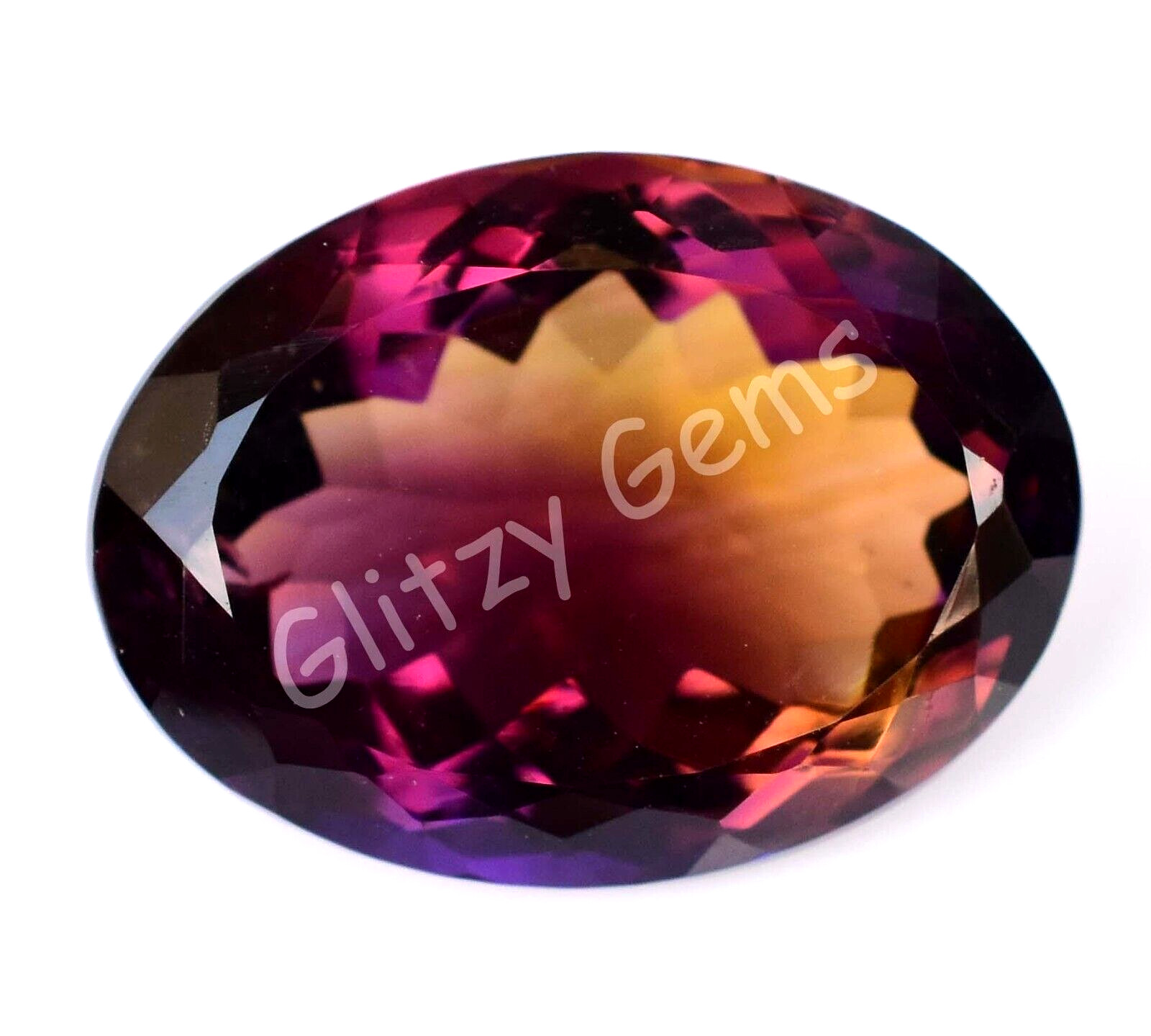16.20 Ct Natural Bolivia Bi-Color Ametrine Oval Certified Untreated Gemstone