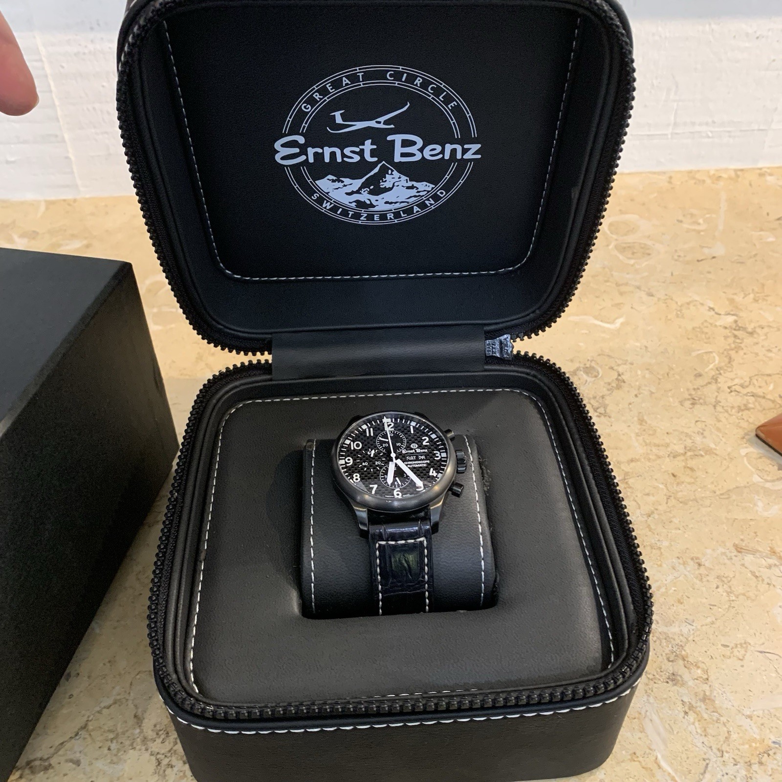 Ernst Benz Chronoscope Automatic Men’s Watch 47mm Black PVD